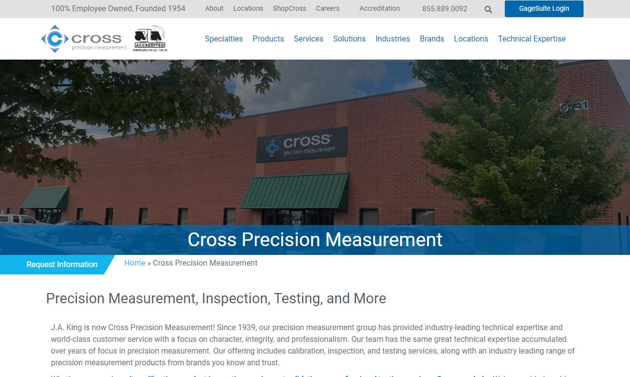 Cross Precision Measurement